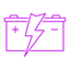 This is a Purple icon of a dual battery on a Nissan Patrol Y62 on the Enhanced Offroad website who are 4WD modification specialists in Caloundra Brisbane QLD