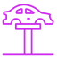 This is an icon of a Purple car on a hoist on the Enhanced Offroad website
