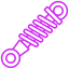 This is a Purple icon of a shock absorber on a Nissan Patrol Y62 on the Enhanced Offroad website who are 4WD modification specialists in Caloundra Brisbane QLD