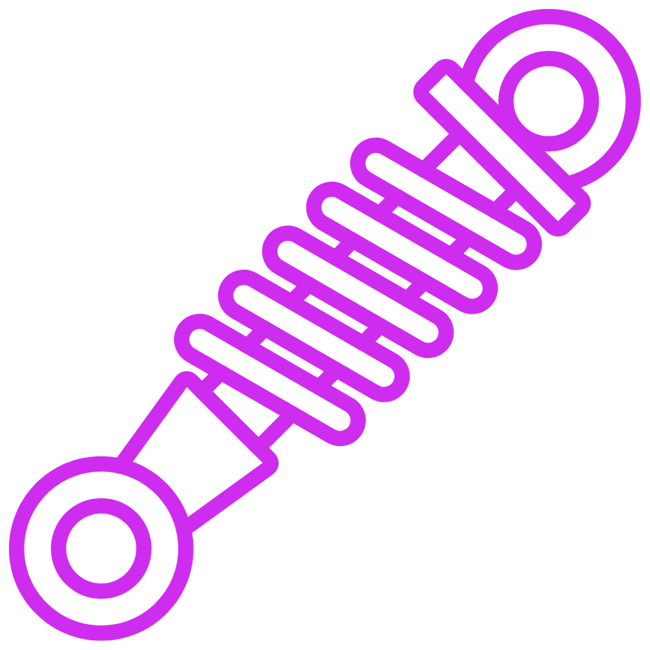This is a Purple icon of a shock absorber on a Nissan Patrol Y62 on the Enhanced Offroad website who are 4WD modification specialists in Caloundra Brisbane QLD