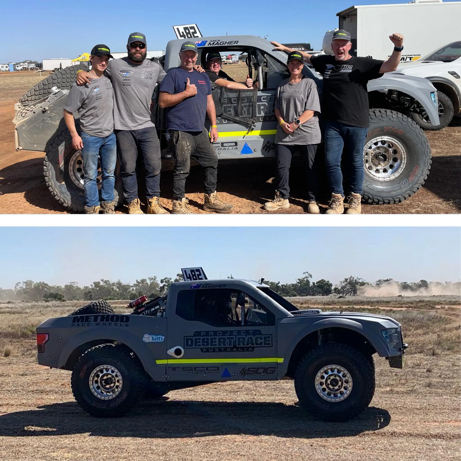This is a photo of a Nissan Patrol Y62 from Enhanced Offroad Solutions in project desert race australia