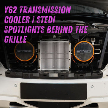 This is an image of a Y62 Nissan Patrol Transmission Cooler, fitted by ENhanced Offroad in Baringa, Sunshine Coast, Brisbane, Caloundra