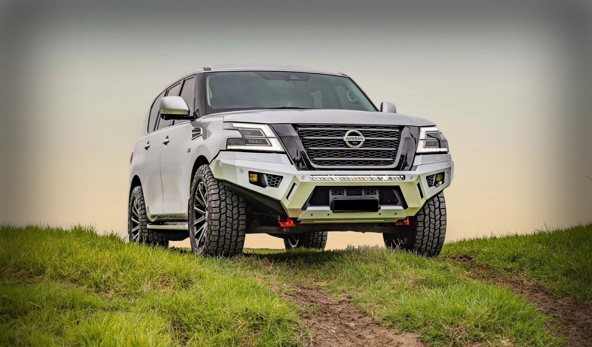 Enhanced Offroad Solutions Noons Nooons Y62 Nissan Patrol Hermosa Blue with Method Race Wheels 4WD modification specialists in Caloundra Brisbane QLD Dash 4WD with Ironman Bull Bar and 20" rims